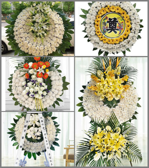 广东梅州市蕉岭县南磜镇岭背村花圈速递
