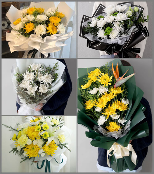 广东梅州市蕉岭县南磜镇岭背村白事花束代送